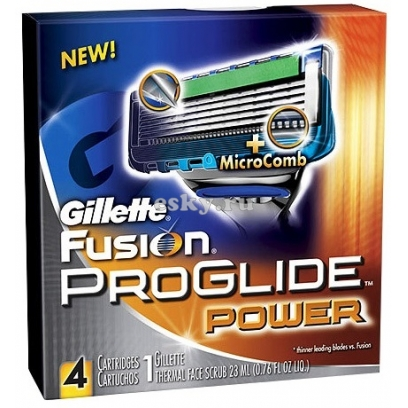 Кассеты Gillette Fusion Proglide Power 4шт