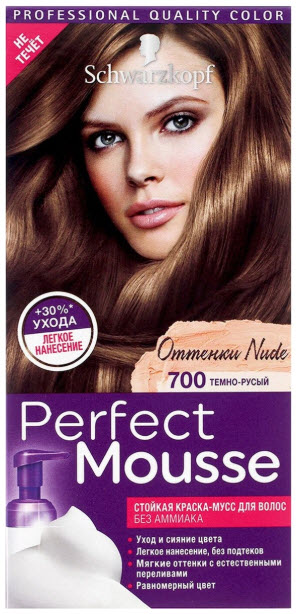 Краска для волос Perfect Mousse т700 Темно-Русый