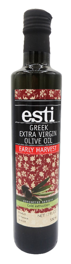 Масло оливковое нерафинированное раннего урожая EV Esti 500мл  