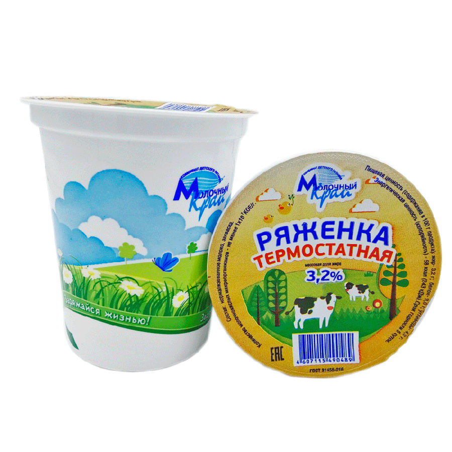 Ряженка 3,2% 370г Молочный край
