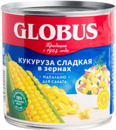 Кукуруза Globus 340г