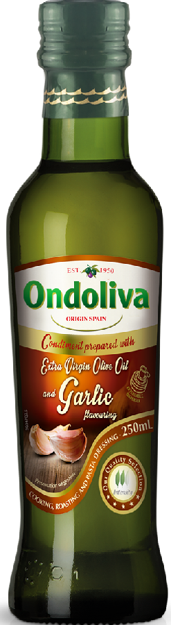 Масло оливковое нерафинированное чесночное EV Ondoliva 250мл 