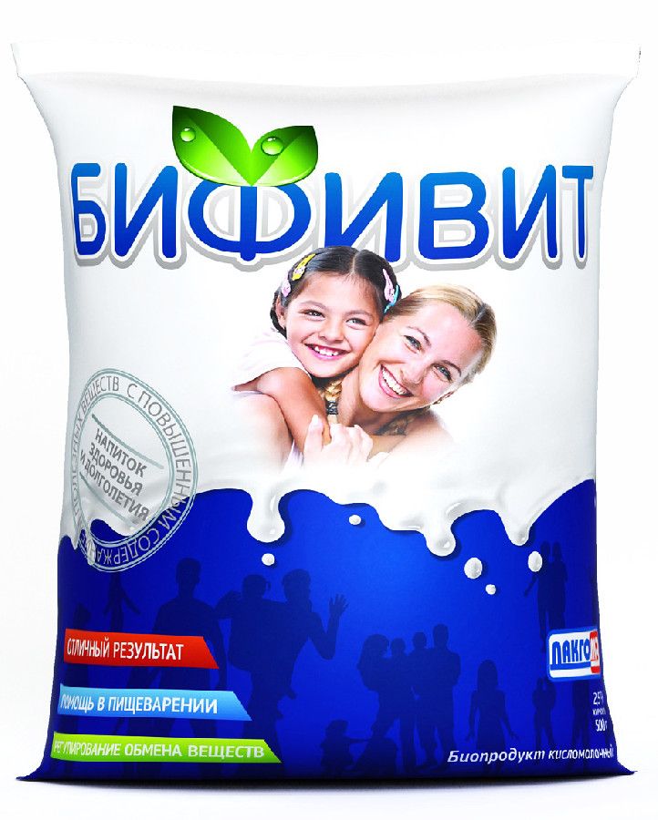 Биопродукт кисломолочный Бифивит Дакгомз 2,5% 0,5л 