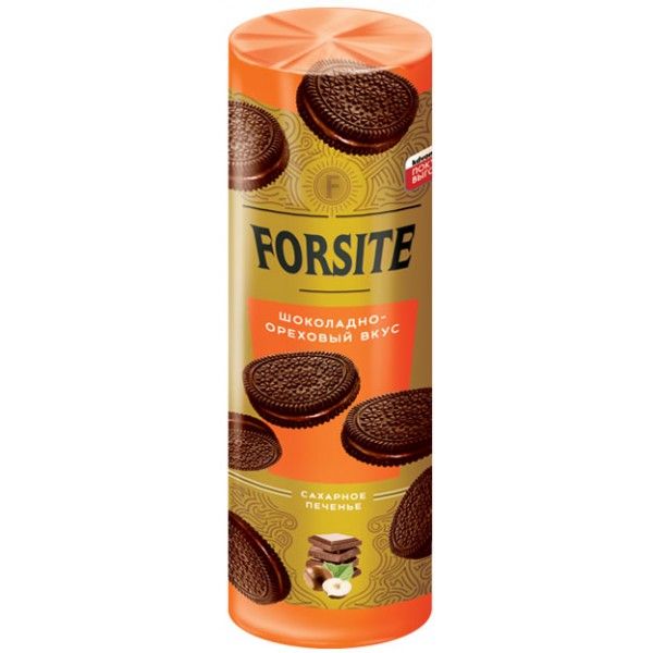 Печенье-сэндвич FORSITE шоколадно-ореховый вкус 208г  