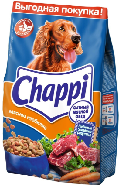 Корм для собак Chappi мясное изобилие 2,5кг