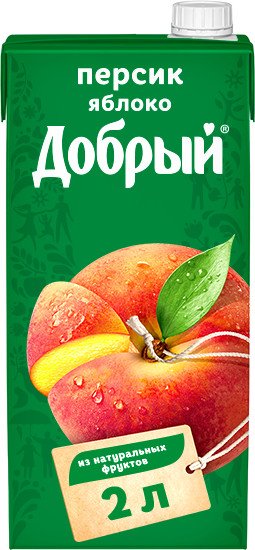 Сок Добрый персик/яблоко 2л