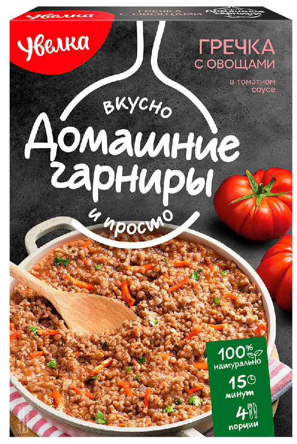 Гарнир Гречка с овощами в томатном соусе Увелка 300г