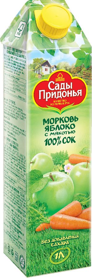 Сок Сады Придонья морковно-яблочный 1л  