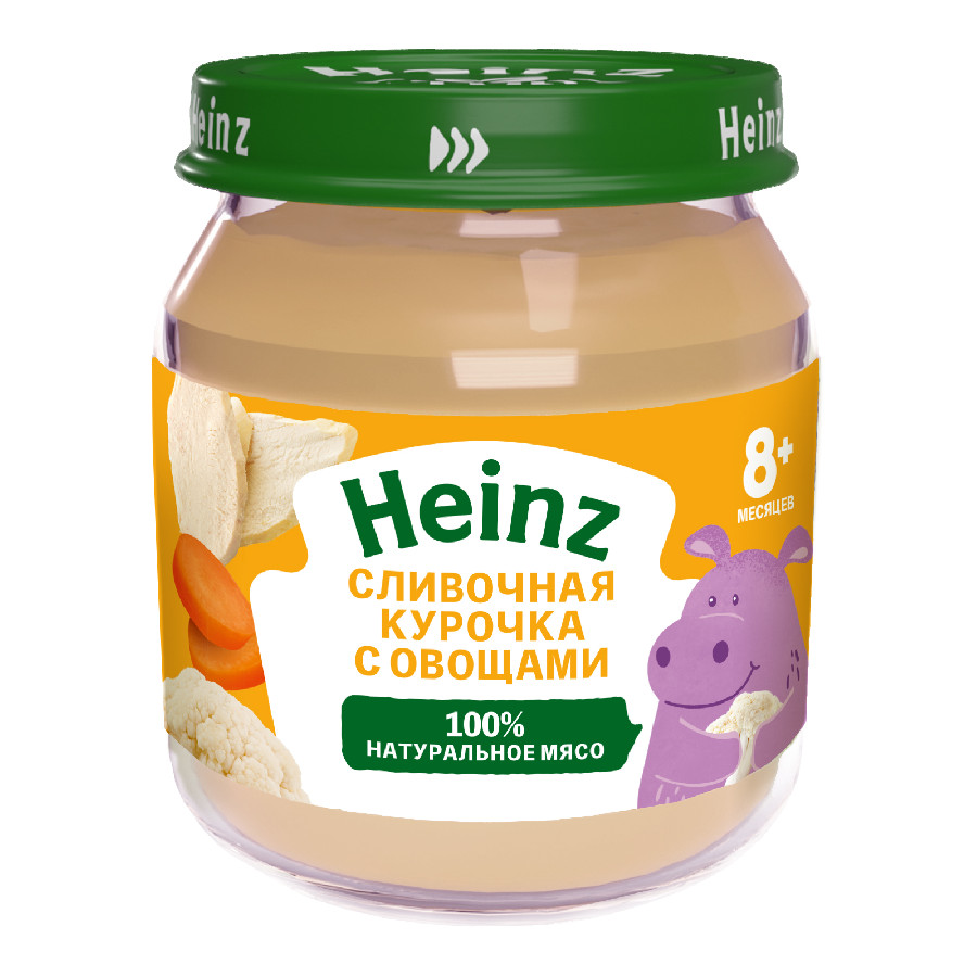 Пюре Heinz сливочная курочка с овощами 115г ст/б