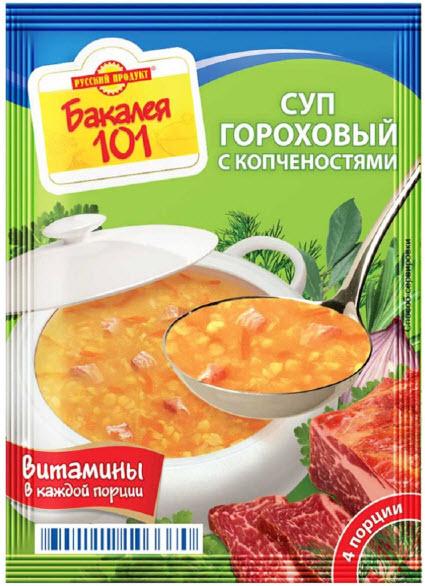 Суп гороховый с копченостями Русский продукт 65г