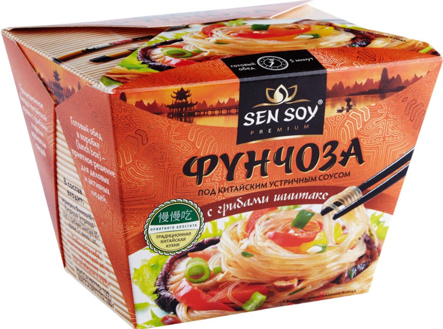 Вермишель Sen Soy фунчоза под Китайским устричным соусом 125г 
