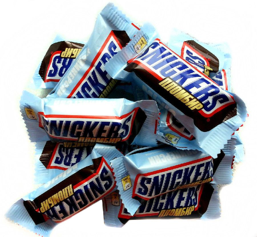 Конфеты snickers Minis пломбир