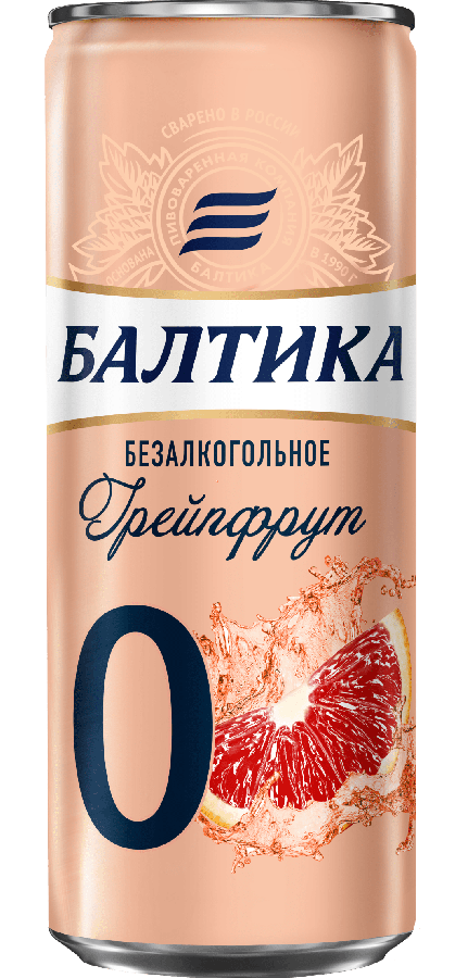 Пиво Балтика №0 безалкогольное грейпфрут 0,33л 