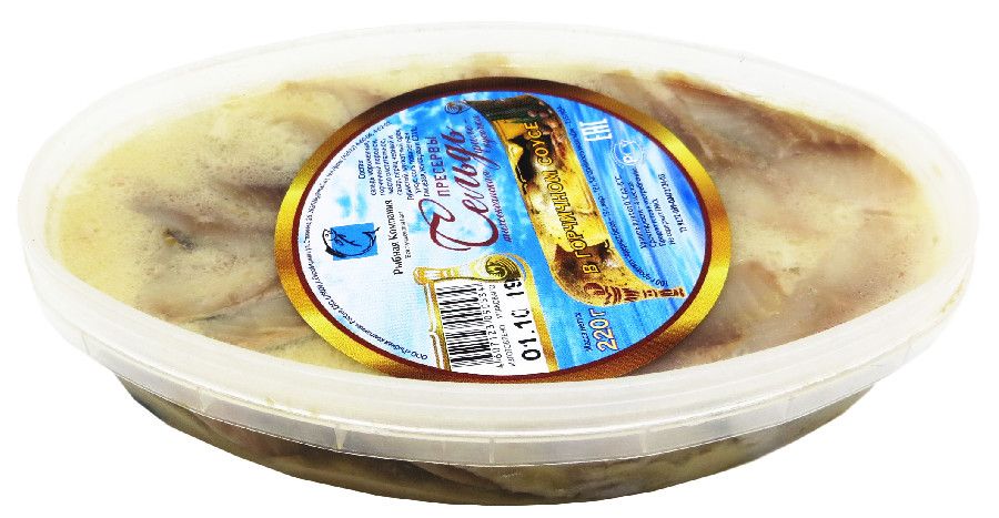 Сельдь филе-кусочки в горчичном соусе Рыбная компания 220г   