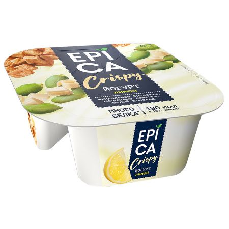 Йогурт EPICA CRISPY 8.6% 140г лимоном печеньем