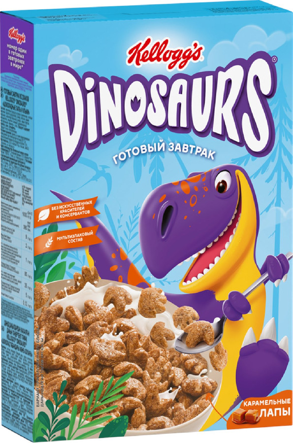 Сухой завтрак Dinosaurs карамельные лапы 220г 