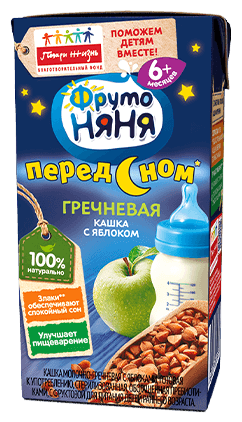 Каша ФрутоНяня молочно-гречневая с яблоком 200г
