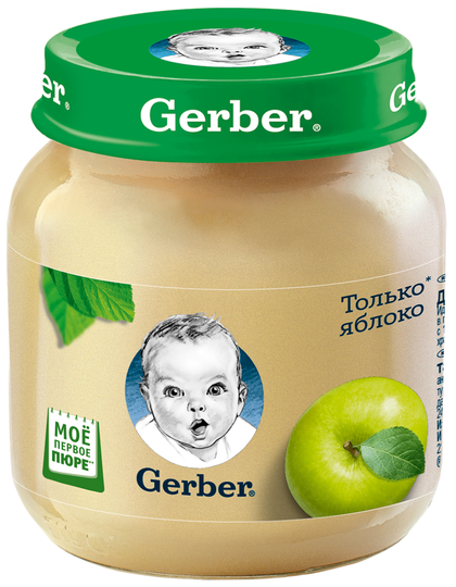 Пюре Gerber яблоко с 4 месяцев 130г