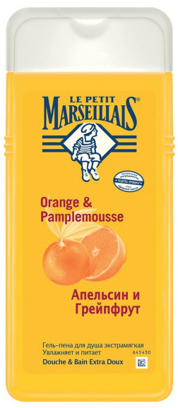 Гель-пена для душа Marseillais грейпфрут и апельсин 650мл