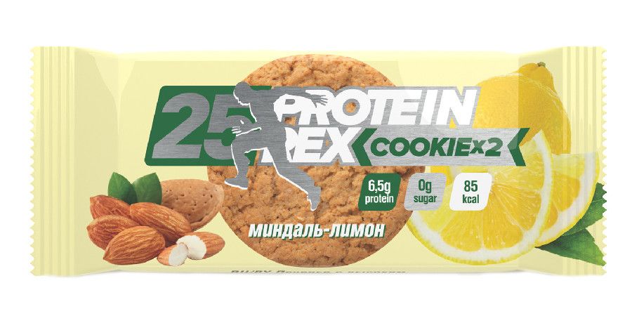 Печенье Protein Rex протеиновое 25% миндаль-лимон 50г