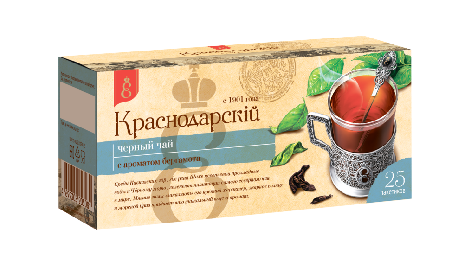 Чай Краснодарский черный бергамот 25 пакетиков