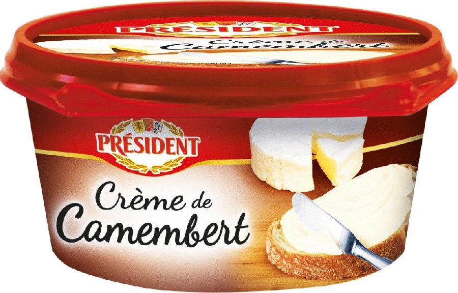 Сыр плавленый с белой плесенью Крем Де Камамбер President 50% 125г 