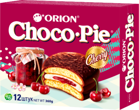 Бисквит Choco Pie Cherry Orion 12шт 360г  