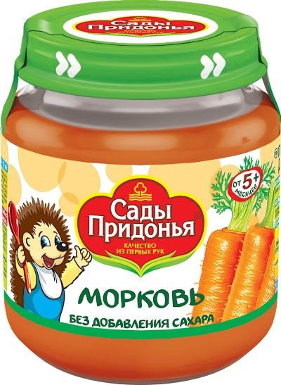 Пюре Сады Придонья морковь 120г 