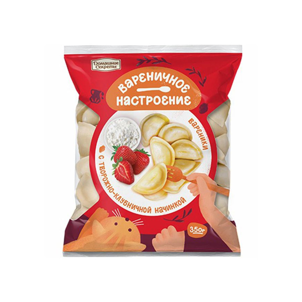 Вареники творож/клубнич начинка 350г Сиб Гурман