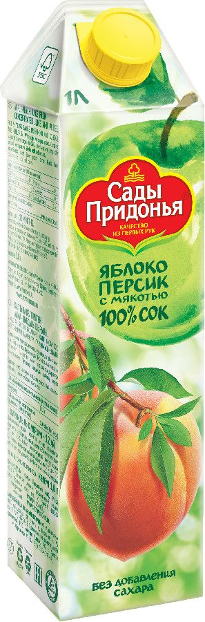 Сок Сады Придонья яблоко/персик 1л      