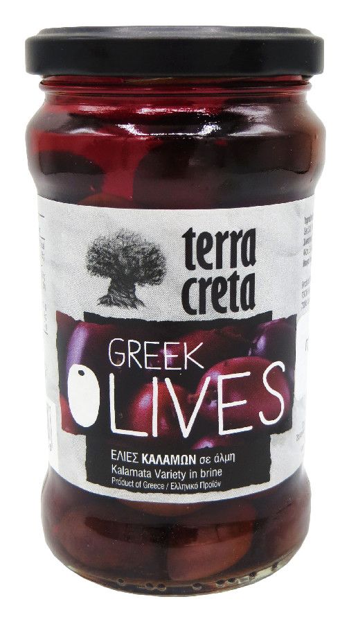 Оливки Каламата c косточкой в рассоле Terra Creta 290г