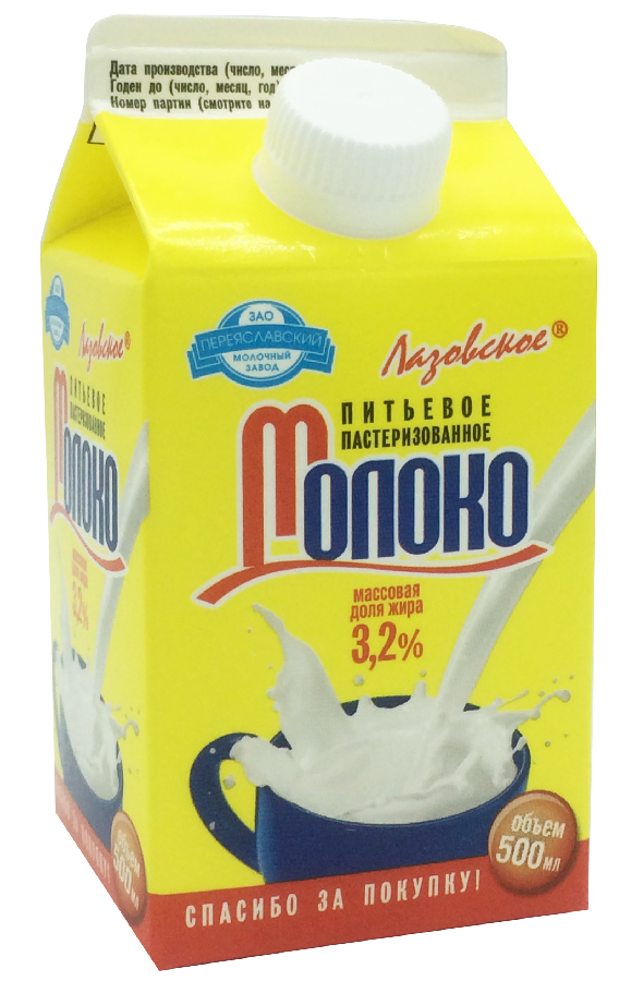 Молоко Лазовское 3,2% 0,5л