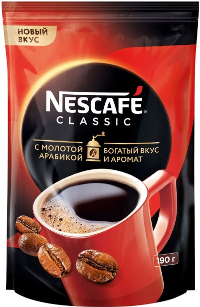 Кофе раствориый Nescafe Classic 190г 