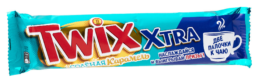 Печенье сахарное TWIX XTRA "Соленая Карамель" с соленой карамелью, покрытое молочным шоколадом; 82 г