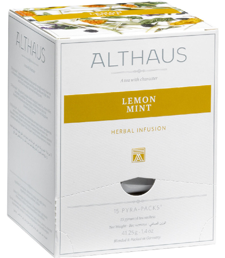 Чай Althaus Lemon Mint 15 пирамидок   