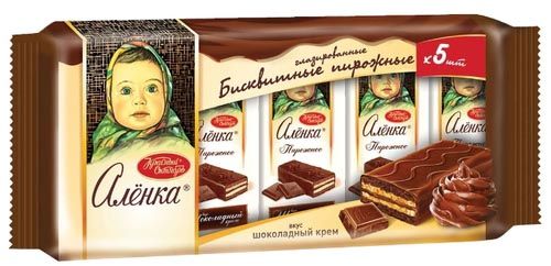 Бисквит Аленка шоколадный крем 200г   