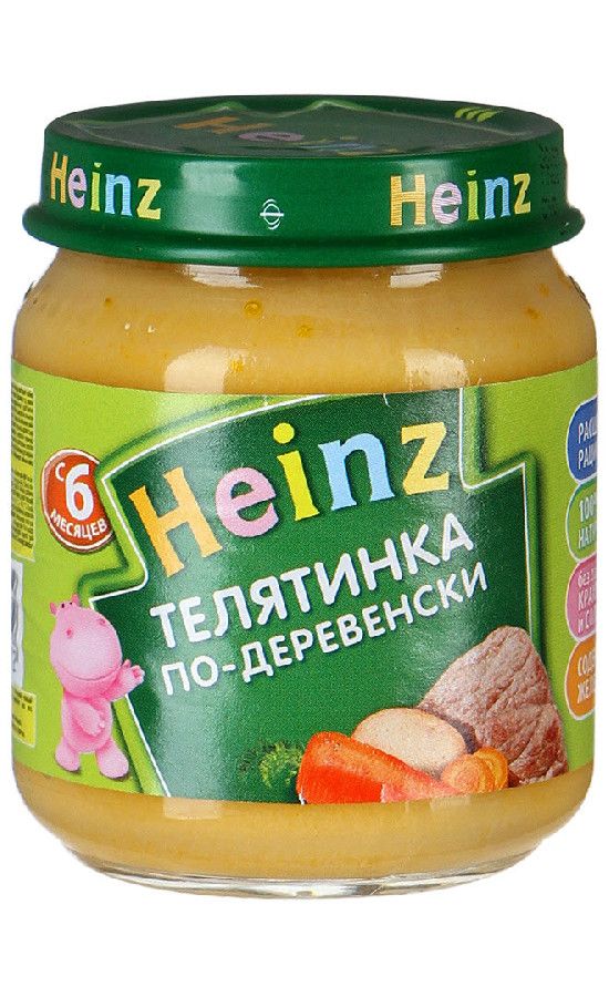 Пюре Heinz телятинка по-деревенски 120г