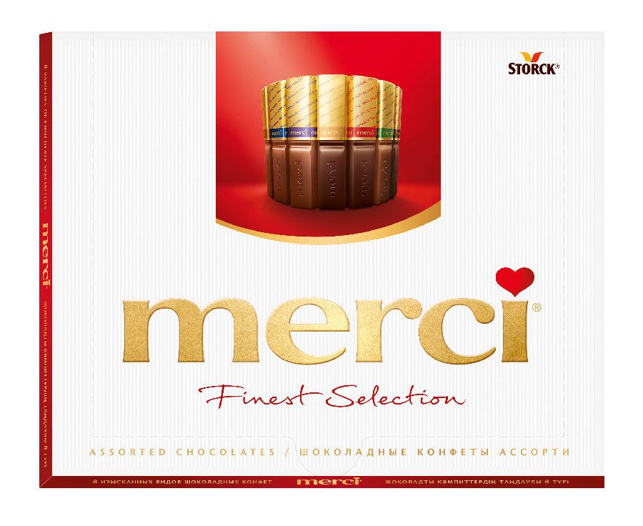 Конфеты Merci ассорти 8 видов шоколада 250г 