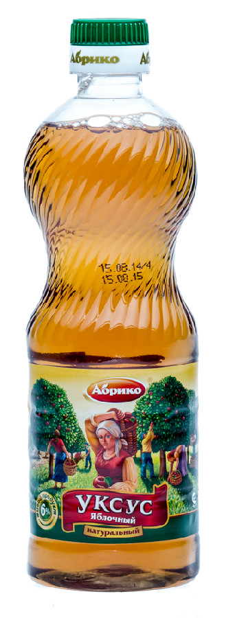 Уксус яблочный натуральный Абрико 6% 0,5л 