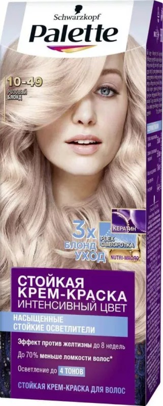 Краска для волос Palette ICC 10-49 Розовый блонд