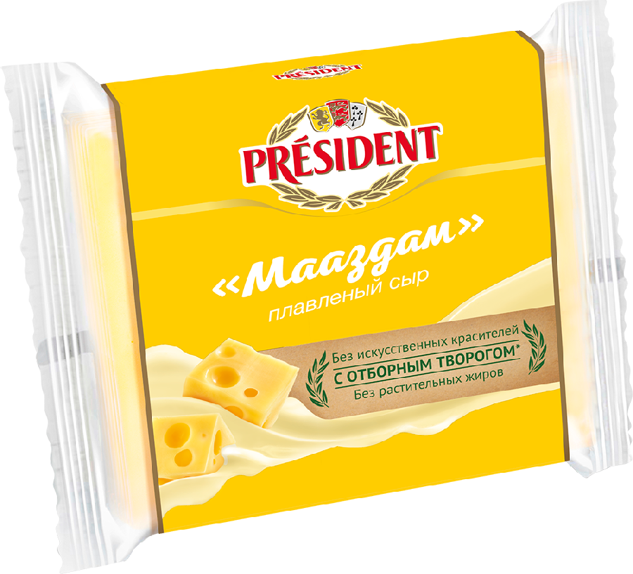 Сыр плавленый Маасдам President тосты 150г