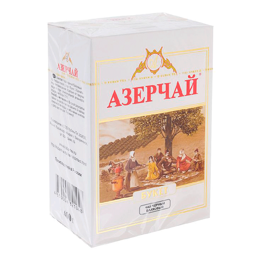Чай черный крупнолистовой Букет картонная упаковка Азерчай 400г 