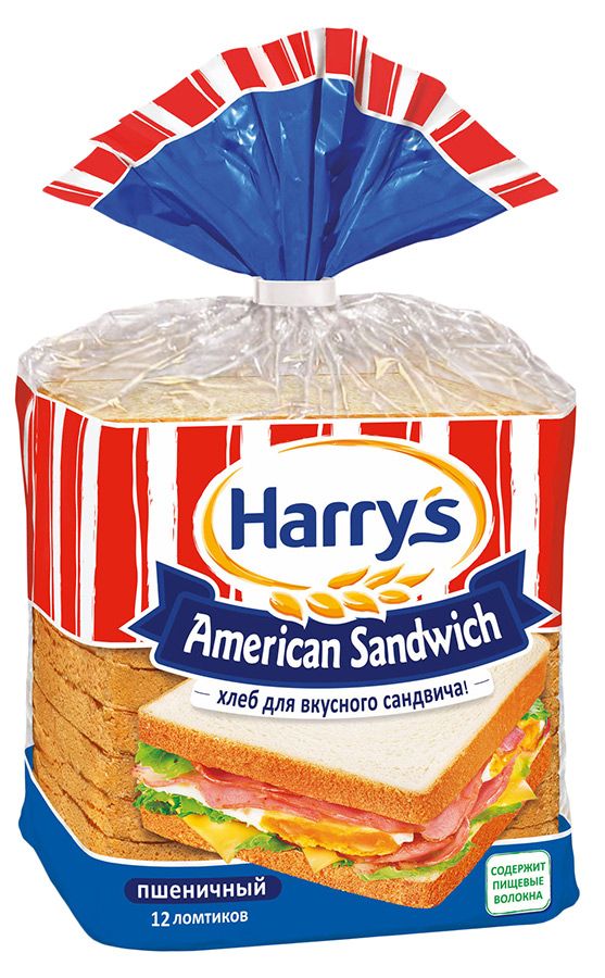 Хлеб для сендвичей пшеничный 470г Харрис          