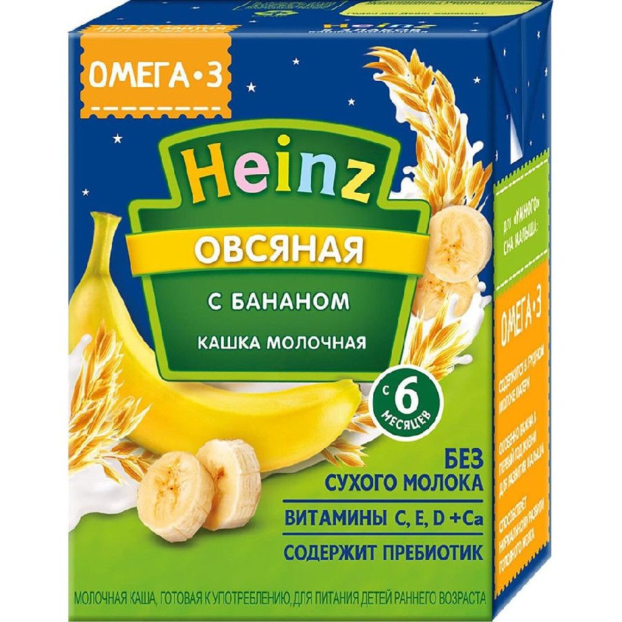 Heinz овсяная каша с молоком и персиком как разводить