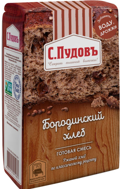 Смесь для выпечки Бородинский хлеб С.Пудовъ 500г