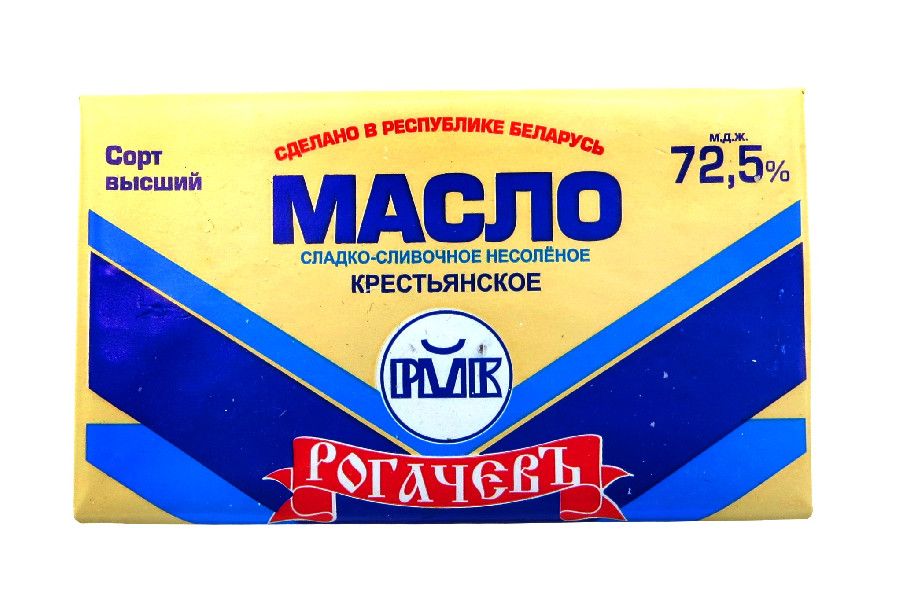Масло сливочное Крестьянское 72,5% 160г Рогачев