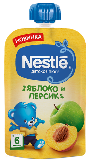 Пюре Nestle яблоко/персик 90г  