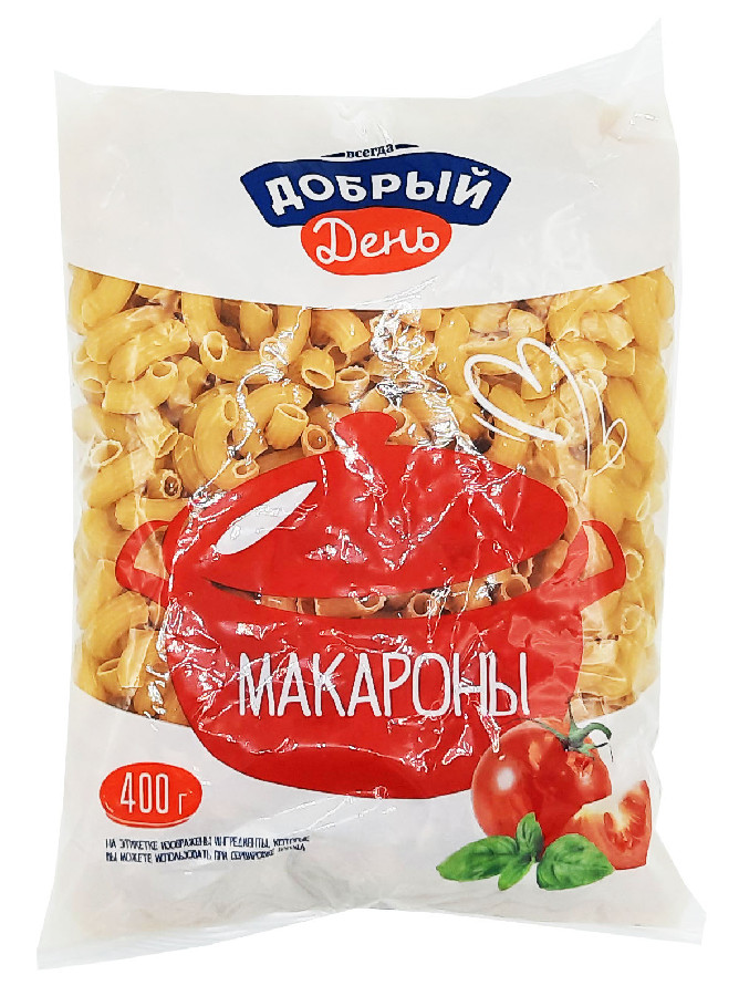Макаронные изделия рожки Всегда Добрый День 400г