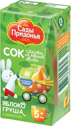 Сок Сады Придонья яблоко/груша с мякотью 125мл