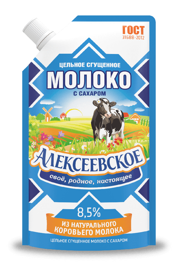 Молоко Алексеевское сгущенное цельное с сахаром 8,5% 270г